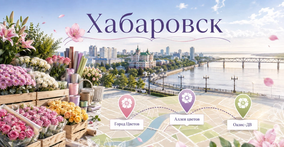 Цветы оптом в Хабаровске: 3 проверенных поставщика