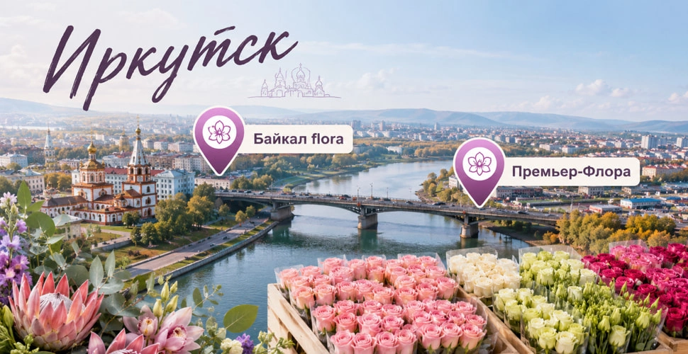 Цветы оптом в Иркутске: 2 проверенных поставщика