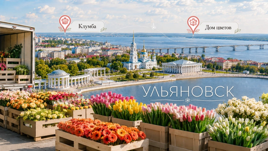 Цветы оптом в Ульяновске: 2 проверенных поставщика