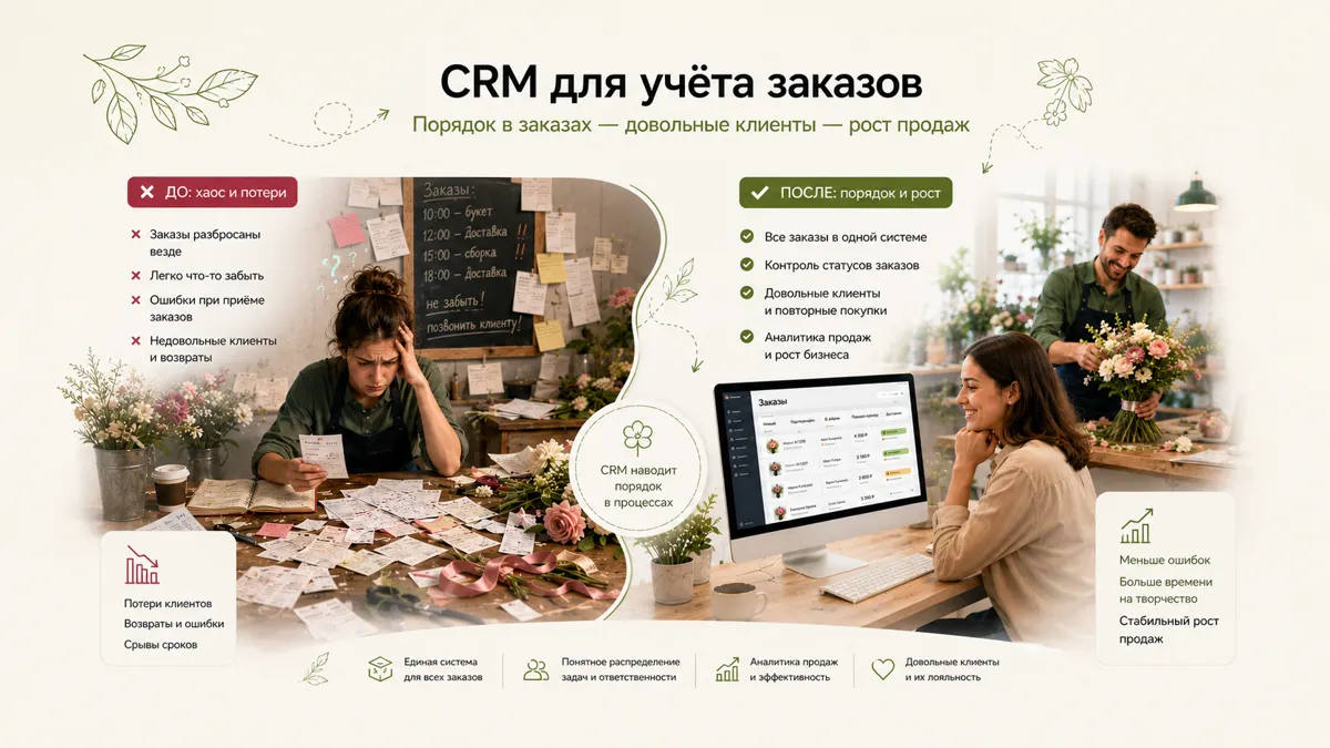 Как перестать терять клиентов и забывать заказы?