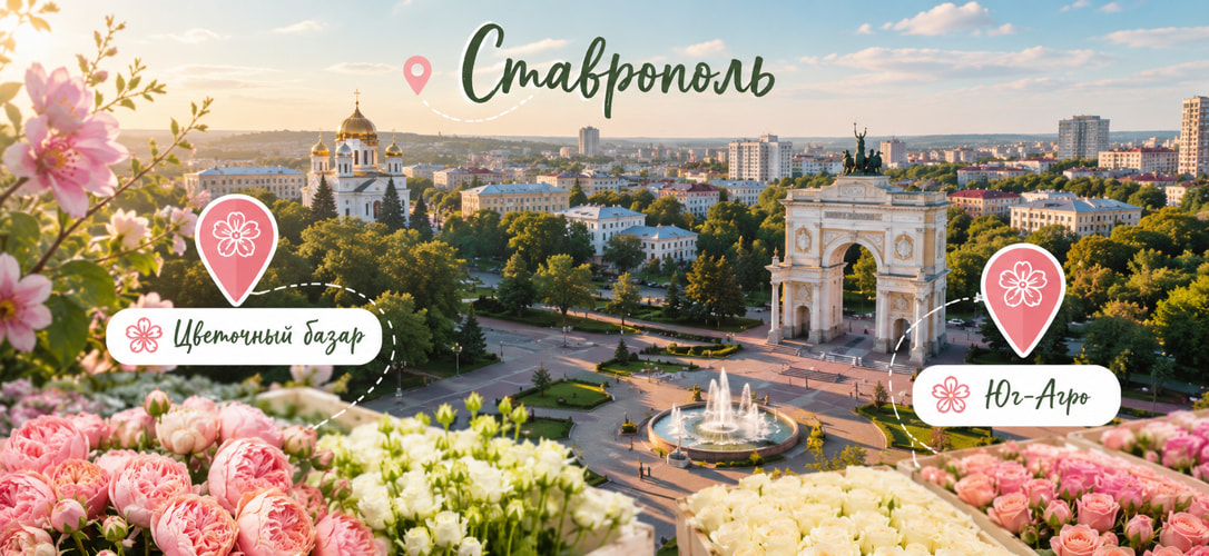 Цветы оптом в Ставрополе: 2 проверенных поставщика