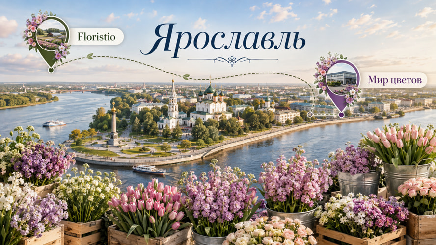 Цветы оптом в Ярославле: 2 проверенных поставщика